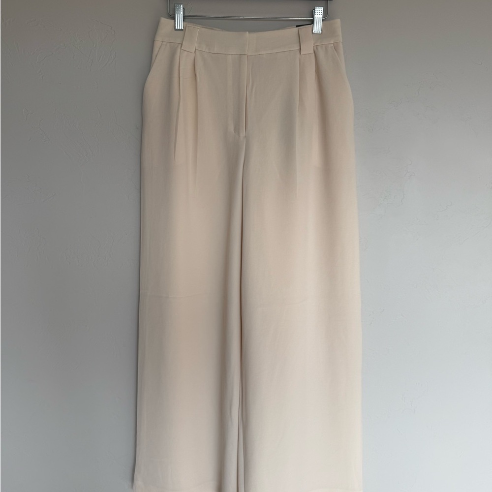 Express Cream Wide-Leg Pants
